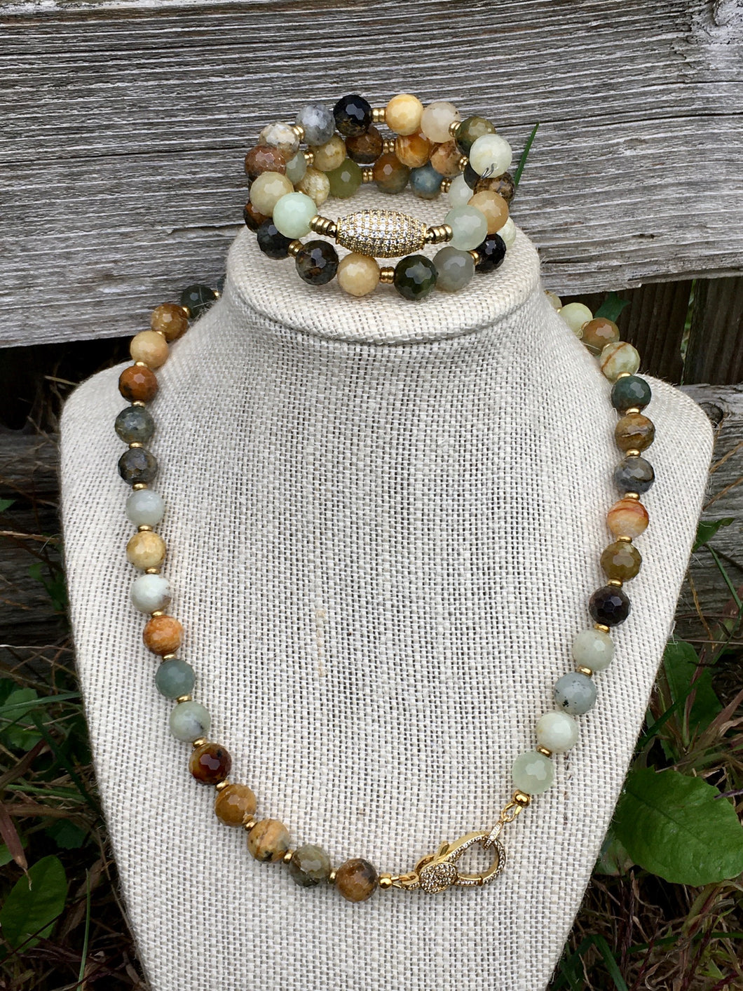 Mixed Jade Necklace Set