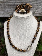 Load image into Gallery viewer, Tiger Eye Necklace Set
