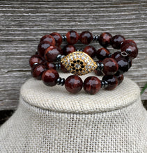 Load image into Gallery viewer, Red Tiger Eye Necklace Set
