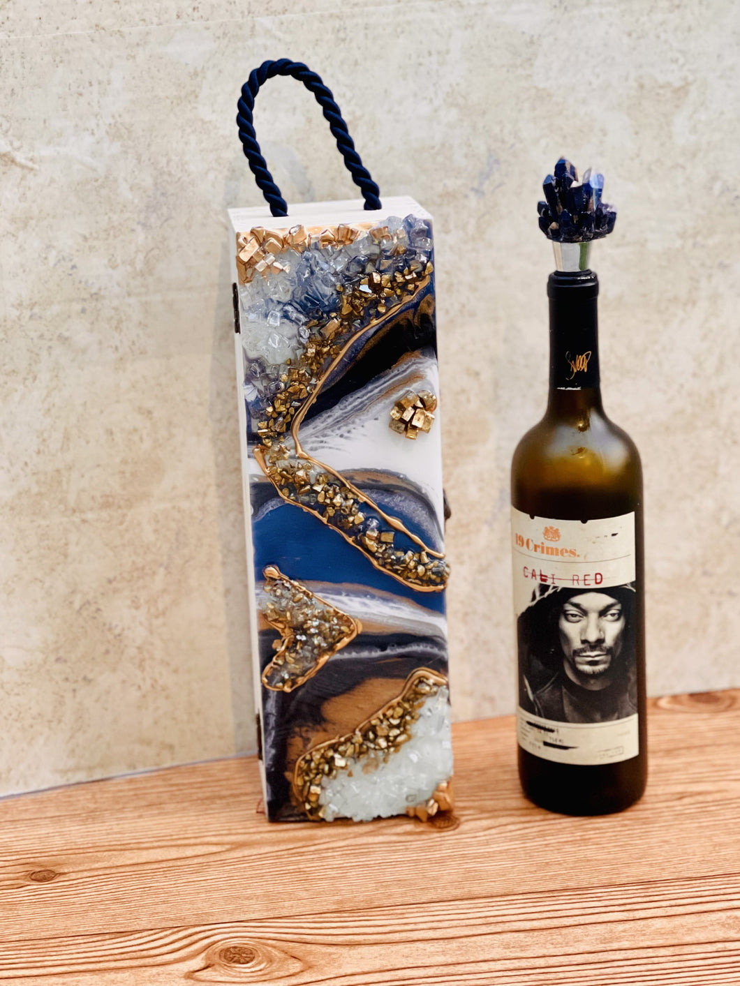 Custom Geode Wine Box