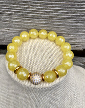 Load image into Gallery viewer, Lemon Yellow Mystic Jade Bracelet

